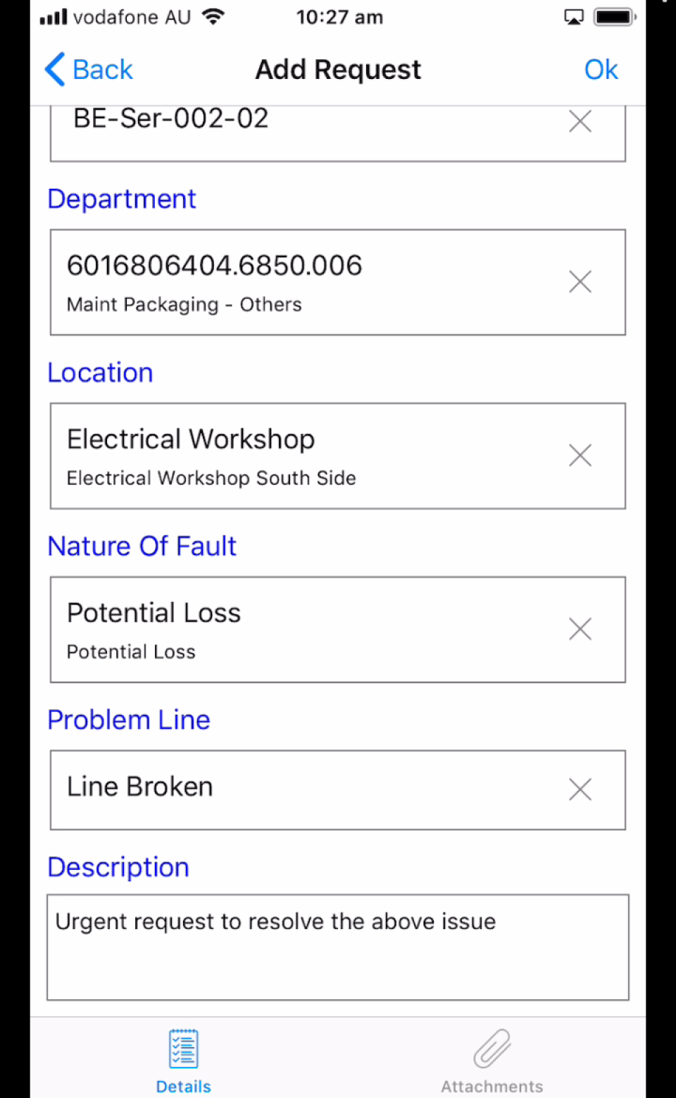 screenshot of Mainpac EAM